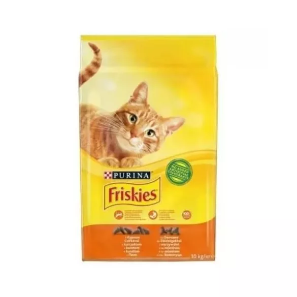 Friskies s piščancem in dodano zelenjavo suha hrana za mačke 10 kg