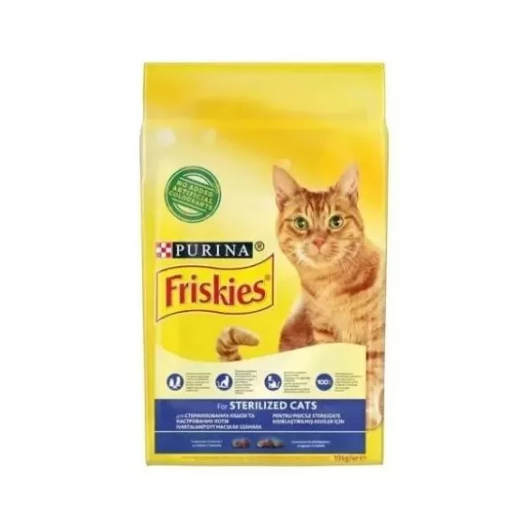 Friskies Steril suha hrana za mačke z lososom in zelenjavo 10 kg
