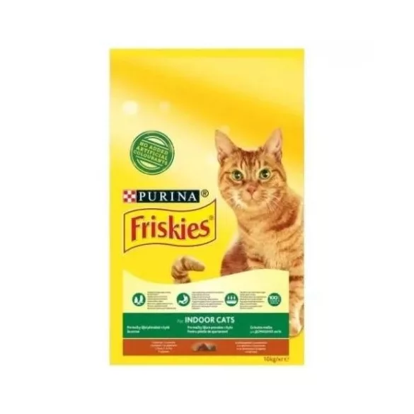 Friskies Indoor suha hrana za mačke s piščancem in dodano vrtno zelenjavo 10 kg