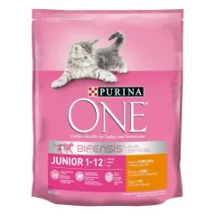   Purina ONE JUNIOR Suha hrana za mačke, bogata s piščancem in polnozrnatimi žiti 800 g