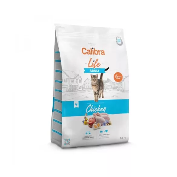 Calibra Cat Life Adult Chicken mačja hrana 1,5 kg