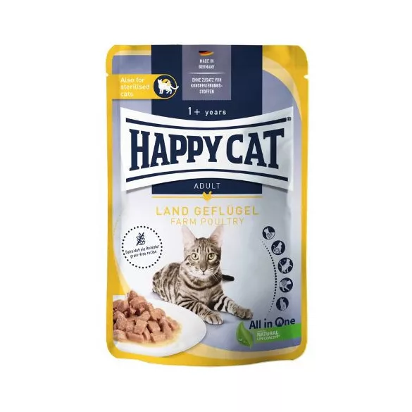 Happy Cat Pouch Omaka Culinary Perutnina 85g