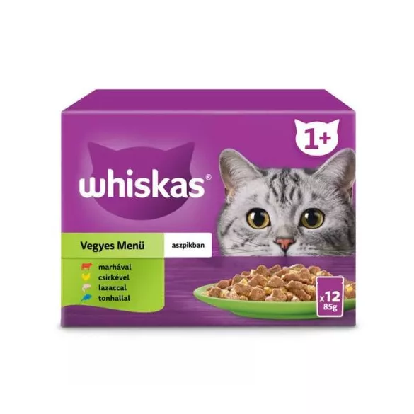 WHISKAS vrečke 12-pack ribje-mesna mix izbira 12*85g
