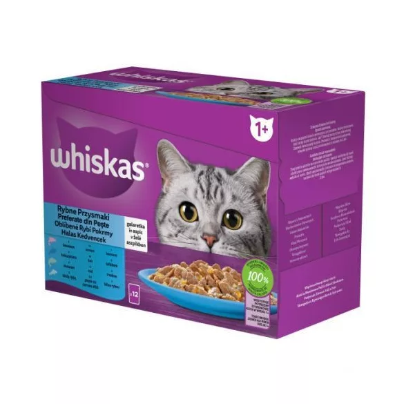 WHISKAS vrečke 12-pack ribji izbor 12*85g