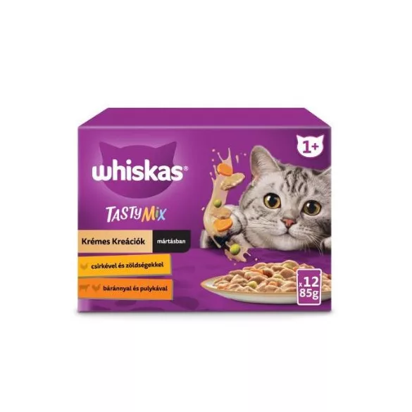 WHISKAS v vrečkah Tasty Mix Kremast 12x85g