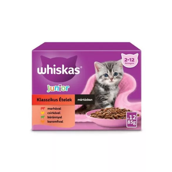 WHISKAS Junior kremni izbor v vrečkah 12x85g