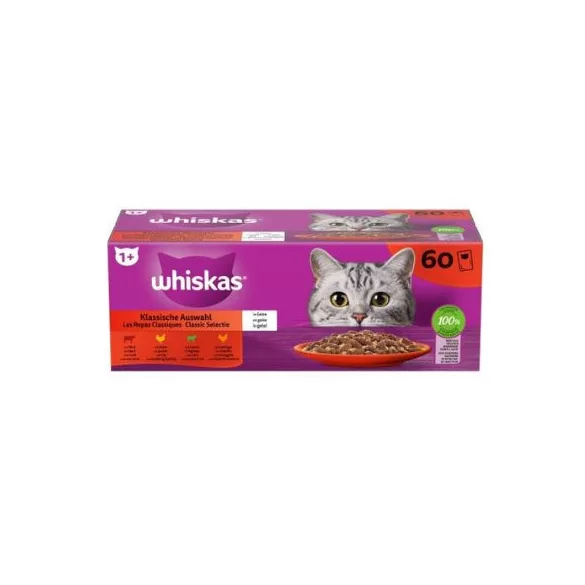 WHISKAS vrečke Klasični izbor 60x85g
