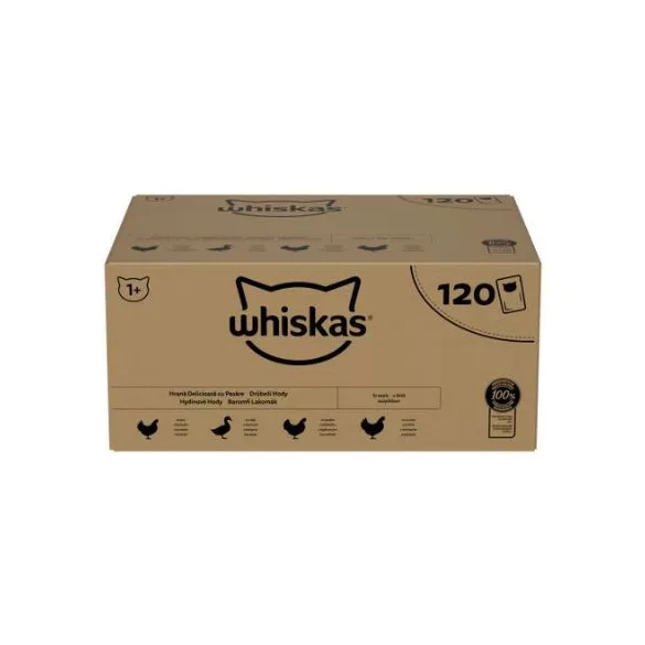 WHISKAS vrečke Perutnina 120x85g